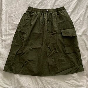 Anthropologie Green Khaki Skirt Size Medium